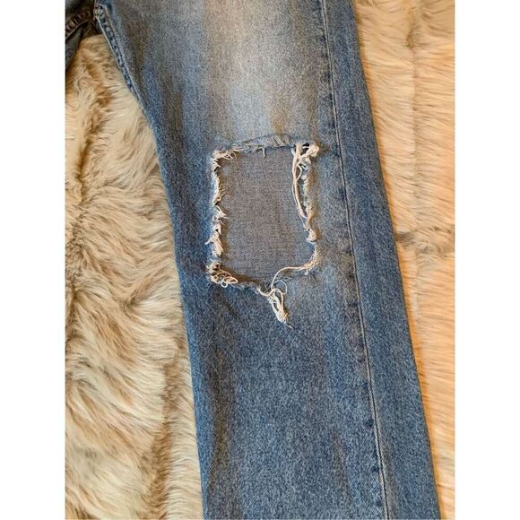 Levi's 505 Jeans Distressed Light Wash 34 - Picture 6 of 7